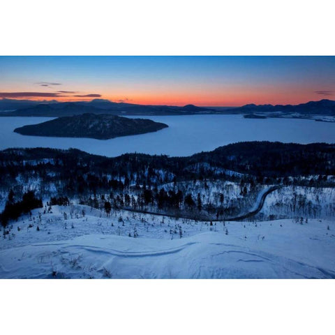 Bihoro Pass I Black Modern Wood Framed Art Print by Malvin, Larry