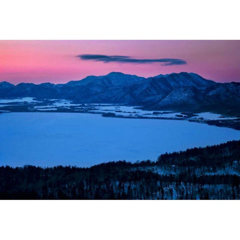 Bihoro Pass II White Modern Wood Framed Art Print by Malvin, Larry