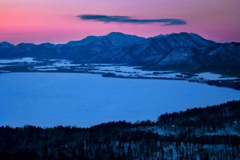 Bihoro Pass II Black Ornate Wood Framed Art Print with Double Matting by Malvin, Larry