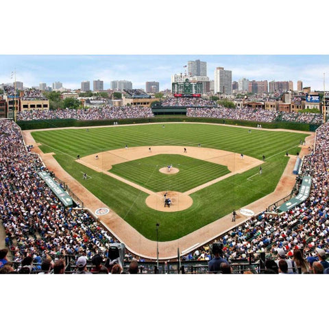 At the Ballpark Black Modern Wood Framed Art Print with Double Matting by Malvin, Larry