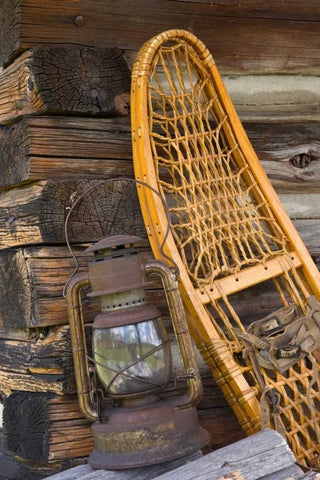 Fishing Cabin II Black Ornate Wood Framed Art Print with Double Matting by Mahan, Kathy
