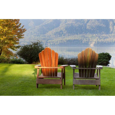 Quinault Adirondacks Gold Ornate Wood Framed Art Print with Double Matting by Mahan, Kathy