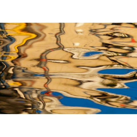 Water Reflections II Black Modern Wood Framed Art Print with Double Matting by Mahan, Kathy