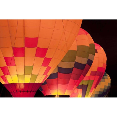 Glowing Balloons I Gold Ornate Wood Framed Art Print with Double Matting by Mahan, Kathy