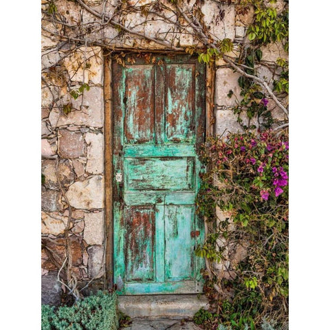 Doorway in Mexico II White Modern Wood Framed Art Print by Mahan, Kathy