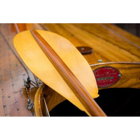 Rowboat Oar I White Modern Wood Framed Art Print by Mahan, Kathy