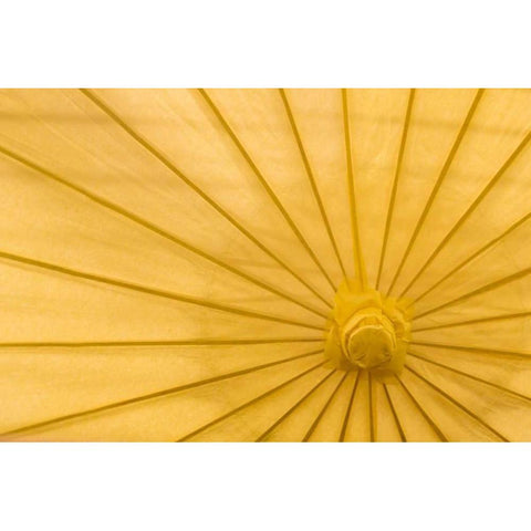 Yellow Umbrella Black Modern Wood Framed Art Print by Mahan, Kathy