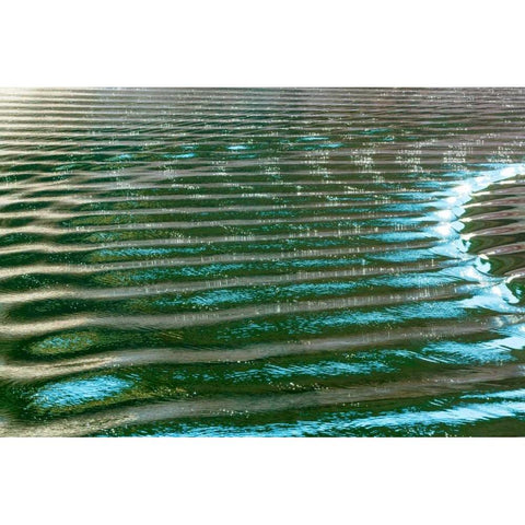 Wake Ripples I White Modern Wood Framed Art Print by Mahan, Kathy