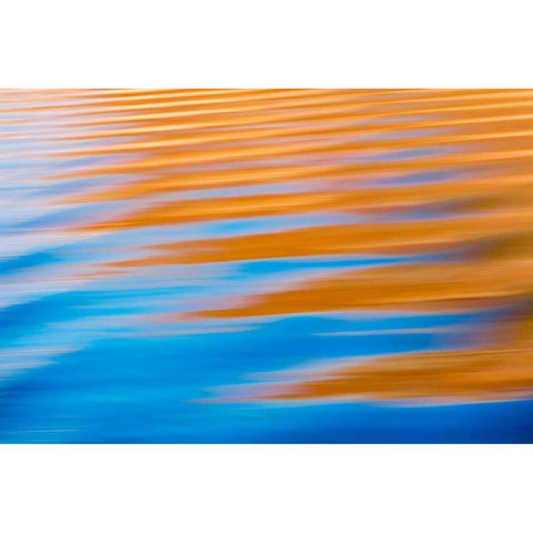 Gold and Blue III Black Modern Wood Framed Art Print with Double Matting by Mahan, Kathy