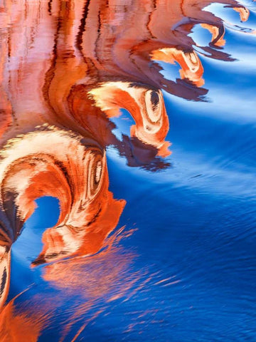 Wake Spiral I White Modern Wood Framed Art Print with Double Matting by Mahan, Kathy