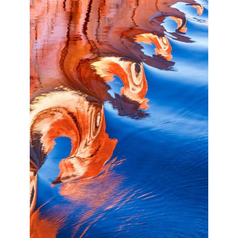 Wake Spiral I Black Modern Wood Framed Art Print with Double Matting by Mahan, Kathy