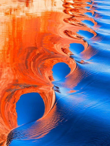 Wake Spiral II White Modern Wood Framed Art Print with Double Matting by Mahan, Kathy