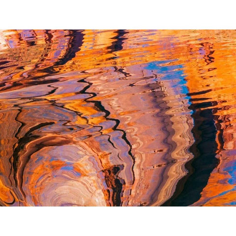 Ripples of Color I Gold Ornate Wood Framed Art Print with Double Matting by Mahan, Kathy