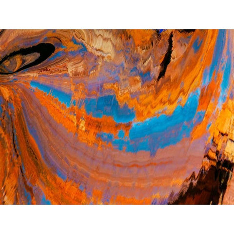 Ripples of Color II Gold Ornate Wood Framed Art Print with Double Matting by Mahan, Kathy