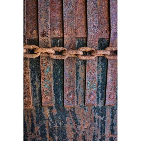 Rusty Metal VI Black Modern Wood Framed Art Print with Double Matting by Mahan, Kathy