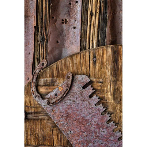 Vintage Tools II Black Modern Wood Framed Art Print by Mahan, Kathy