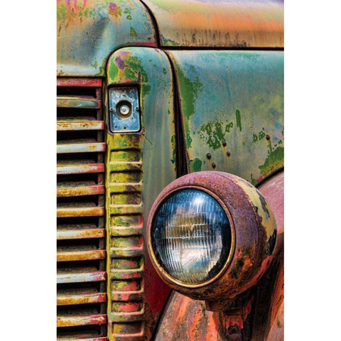 Truck Detail I Black Modern Wood Framed Art Print with Double Matting by Mahan, Kathy