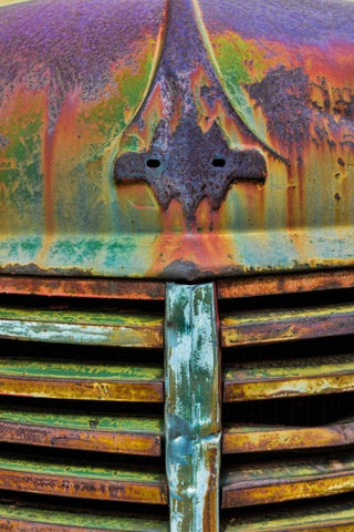 Truck Detail II White Modern Wood Framed Art Print with Double Matting by Mahan, Kathy