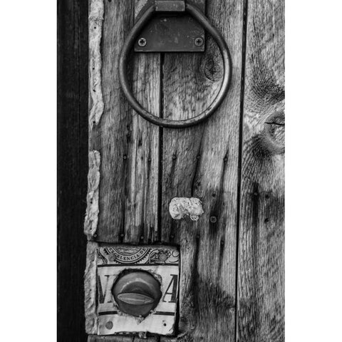 Ridgeway Door I Black Modern Wood Framed Art Print with Double Matting by Mahan, Kathy