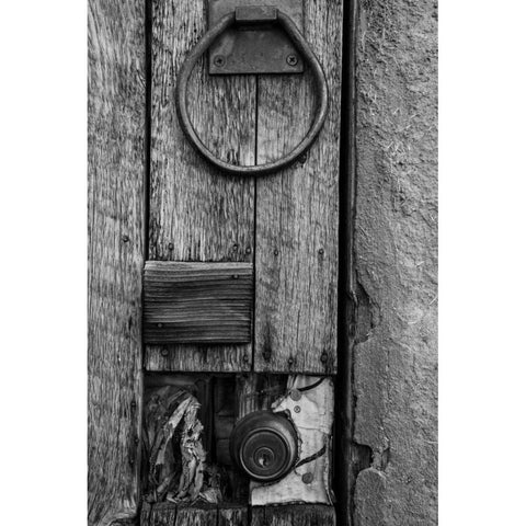 Ridgeway Door II Black Modern Wood Framed Art Print with Double Matting by Mahan, Kathy