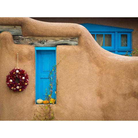 New Mexico Adobe I Gold Ornate Wood Framed Art Print with Double Matting by Mahan, Kathy
