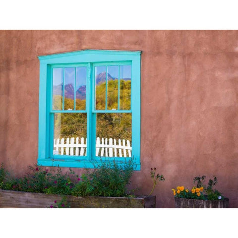 New Mexico Adobe II Black Modern Wood Framed Art Print with Double Matting by Mahan, Kathy