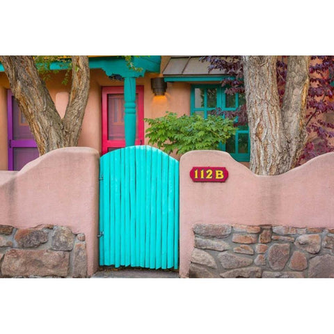 Gate I Black Modern Wood Framed Art Print with Double Matting by Mahan, Kathy