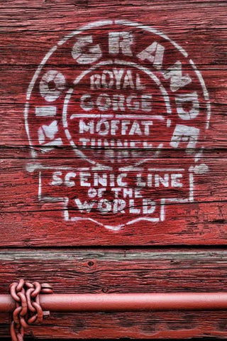 Railroad Car IV White Modern Wood Framed Art Print with Double Matting by Mahan, Kathy