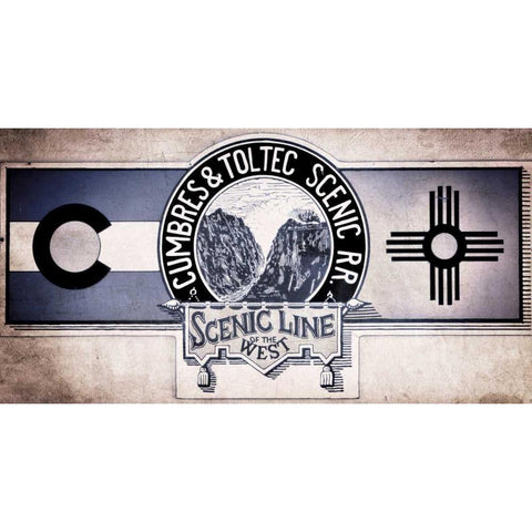 Cumbres and Toltec Gold Ornate Wood Framed Art Print with Double Matting by Mahan, Kathy