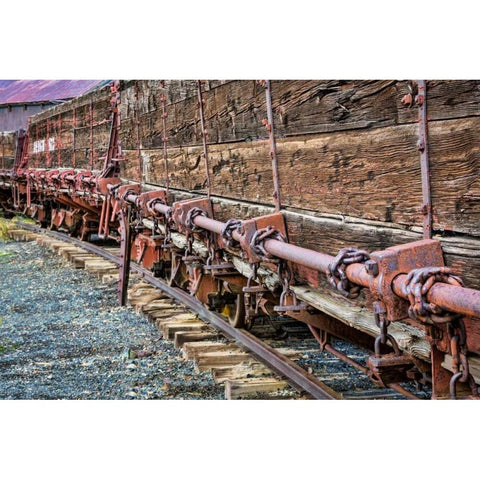 Train Details II White Modern Wood Framed Art Print by Mahan, Kathy