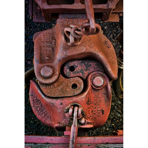 Train Details VI Black Modern Wood Framed Art Print by Mahan, Kathy