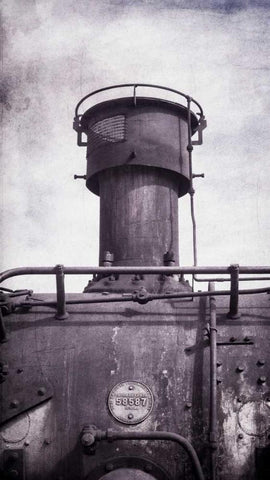 Scenic Railroad I Black Ornate Wood Framed Art Print with Double Matting by Mahan, Kathy