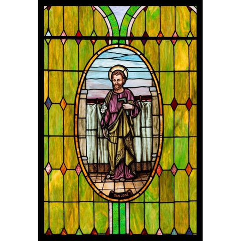 Stained Glass II Gold Ornate Wood Framed Art Print with Double Matting by Mahan, Kathy