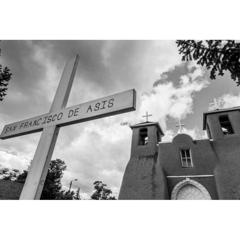 New Mexico Church I White Modern Wood Framed Art Print by Mahan, Kathy