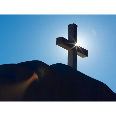 Church Cross I Gold Ornate Wood Framed Art Print with Double Matting by Mahan, Kathy