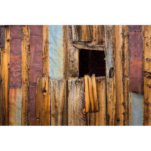 Weathered Wall I White Modern Wood Framed Art Print by Mahan, Kathy