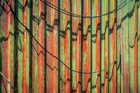 Cannery Wall Black Ornate Wood Framed Art Print with Double Matting by Mahan, Kathy