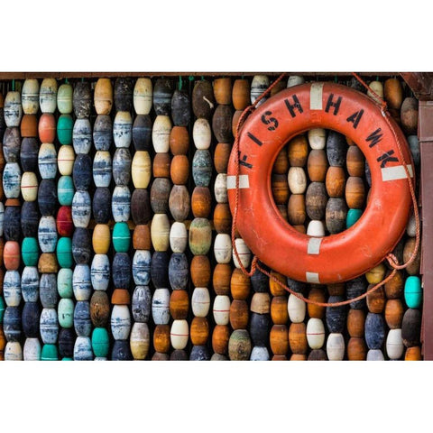 Fishing in Alaska II Black Modern Wood Framed Art Print with Double Matting by Mahan, Kathy