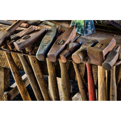 Blacksmith Shop II Black Modern Wood Framed Art Print by Mahan, Kathy