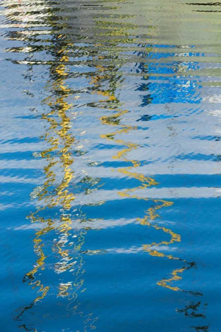 Boat Reflection II Black Ornate Wood Framed Art Print with Double Matting by Mahan, Kathy