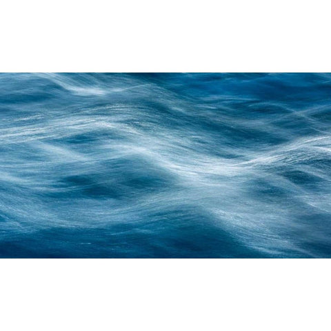 River Motion II White Modern Wood Framed Art Print by Mahan, Kathy