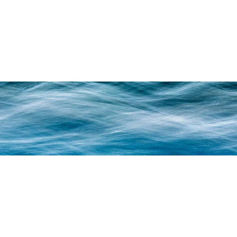 River Motion III White Modern Wood Framed Art Print by Mahan, Kathy