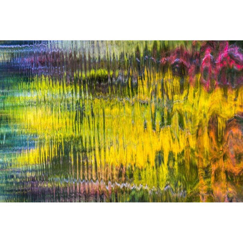 Colorful Reflections VI Black Modern Wood Framed Art Print with Double Matting by Mahan, Kathy