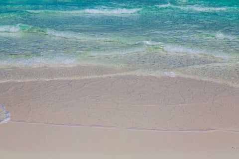 Tropical Beach II White Modern Wood Framed Art Print with Double Matting by Mahan, Kathy