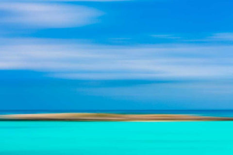 Tropical Abstract IX White Modern Wood Framed Art Print with Double Matting by Mahan, Kathy