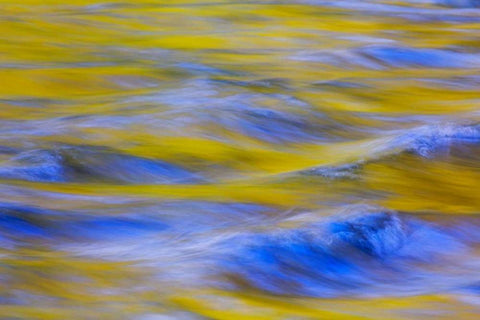 Sunrise On Icicle Creek II White Modern Wood Framed Art Print with Double Matting by Mahan, Kathy