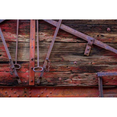 Historic Railroad I Black Modern Wood Framed Art Print with Double Matting by Mahan, Kathy