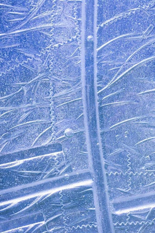 Patterns in Glass I White Modern Wood Framed Art Print with Double Matting by Mahan, Kathy