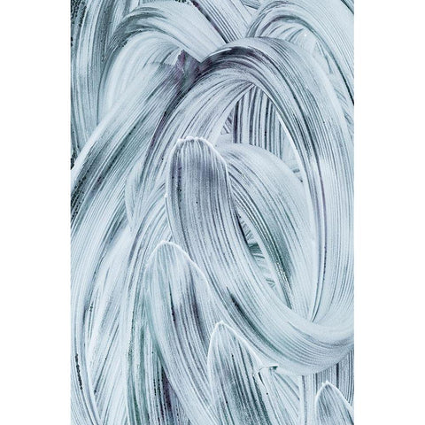 Soapy Swirls II White Modern Wood Framed Art Print by Mahan, Kathy