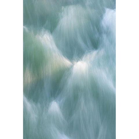 The Art of Flowing Water I White Modern Wood Framed Art Print by Mahan, Kathy